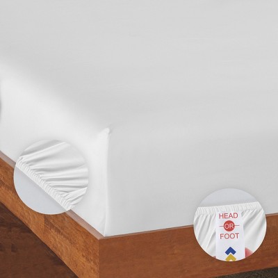Bright White California King Organic Cotton Deep Pocket Sheet Set