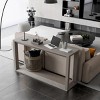 60" Rectangular Solid Wood Veneer Console Table, Wide Sofa Table with Ample Storage, Entryway and Living Room Accent-Panipeachy - 3 of 4
