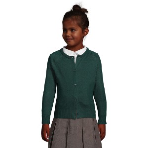 Lands' End School Uniform Kids Cotton Modal Cardigan Sweater - 1 of 3