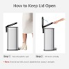 GustoWave 50L/13.2 Gal Kitchen Trash Can with Step-On Soft-Close Lid, Removable Buckets, Sliver - 4 of 4