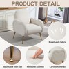 CAVINAS Polyester Accent Chair with High Backrest and Metal Gold Legs,Upholstered Living Room Chairs,Reading Chairs for Living Room - 4 of 4