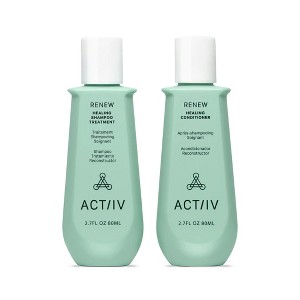 ACTiiV Hair Science Renew Healing Shampoo & Conditioning System (2.7 oz Starter Kit Duo) - Travel Size, Helps with Damaged and Over-Processed Hair - 1 of 3