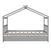 Twin Size Wooden House Bed with Twin Size Trundle - 3 of 4
