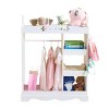 star-printed MDF, spray-painted, 1 mirror, 3-tier shelf, 1 clothes rod, children's wardrobe - 4 of 4
