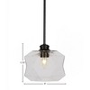 Toltec Lighting Rocklin 1 - Light Pendant in  Matte Black with 8.75" Clear Bubble Shade - 2 of 2
