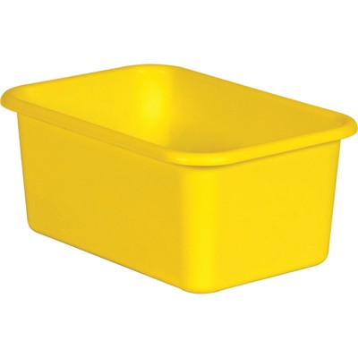 Teacher Created Resources Yellow Small Plastic Storage Bin (Pack of 6)