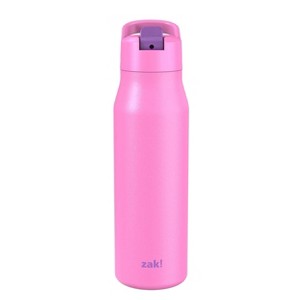Zak Designs 20 fl oz Double Walled Stainless Steel Tranquility Insulated Straw Bottle - 1 of 4