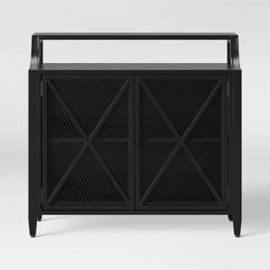 Fairmont Metal 2 Door Cabinet Black - Threshold