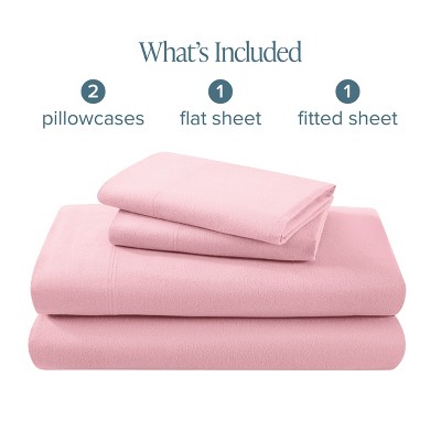 100% Cotton Flannel Sheet Set by Bare Home