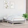 vidaXL Bed Frame - Twin XL Size, Simple and Durable Fabric Construction, Light Gray Color - 2 of 4