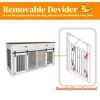 Lirago 63"Large Wooden Dog Crate Furniture with 2 Drawers-Water Resistant Indoor Double Dog Kennel with Sliding Door - 3 of 4