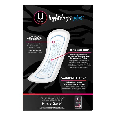 Buy U By Kotex Lightdays Plus Unscented Panty Liners Regular 80ct Online In Poland