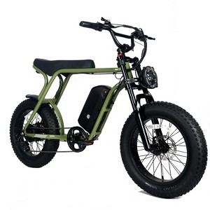 Motorcycle-Style Electric Bicycle - Electric Commuter Bike, Electric City Bike, Eco Friendly Bike, Electric Pedal Bike, and Battery Powered Bike - 1 of 4