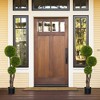 Tangkula 4 FT Artificial Boxwood Topiary Ball Tree w/ Triple Ball Faux Greenery Plant - 3 of 4