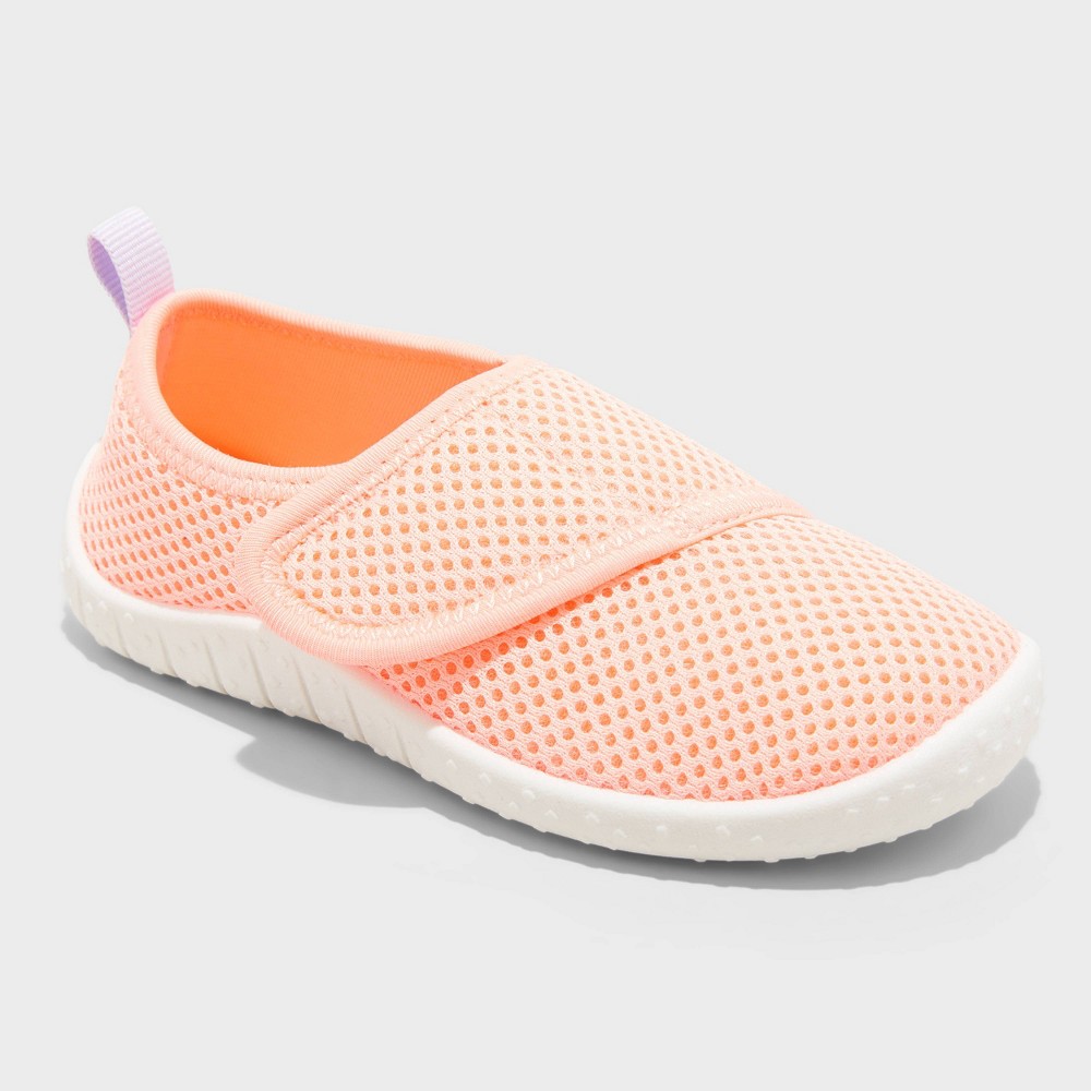 Toddler Teddy Slip-On Water Shoes - Cat & Jack™ Pink L: Breathable, Adjustable Strap, Textured Outsole