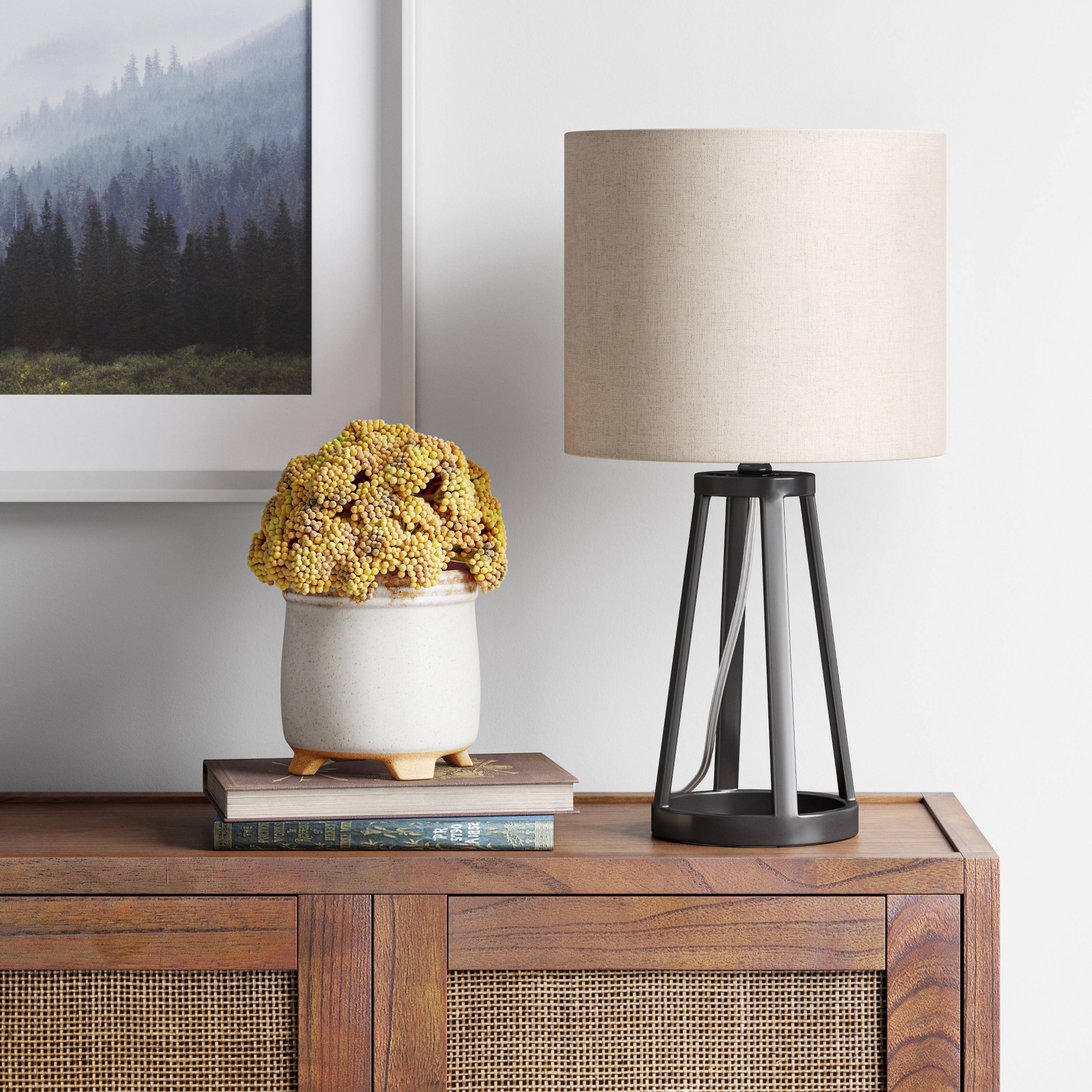 Medium Modern Industrial Assembled Table Lamp Black - Threshold™