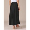 INSPIRE CHIC Women's Satin High Waisted Elastic Waistband Casual Flowy Elegant Maxi Skirt - 4 of 4