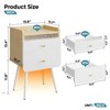 Pinmoco LED Nightstand with Two Drawers, End Table Bedside Table with Charging Station for Bedroom - 4 of 4