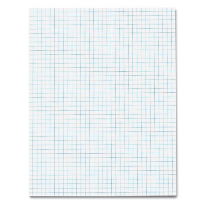 TOPS Quadrille Pads 4 Squares/Inch 8 1/2 x 11 White 50 Sheets 33041