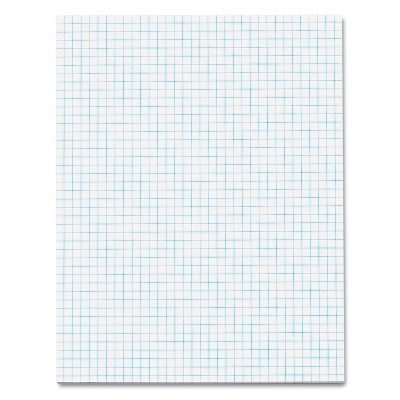 TOPS™ Quadrille Pads With Heavyweight Paper, 8 x 8 Squares/Inch, 50 Sheets,  White