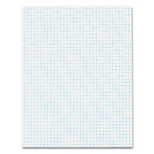 TOPS Quadrille Pads 4 Squares/Inch 8 1/2 x 11 White 50 Sheets 33041 - 1 of 4
