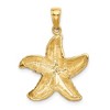 Black Bow Jewelry 14k Yellow Gold 20mm Textured Sea Star Pendant - 3 of 4