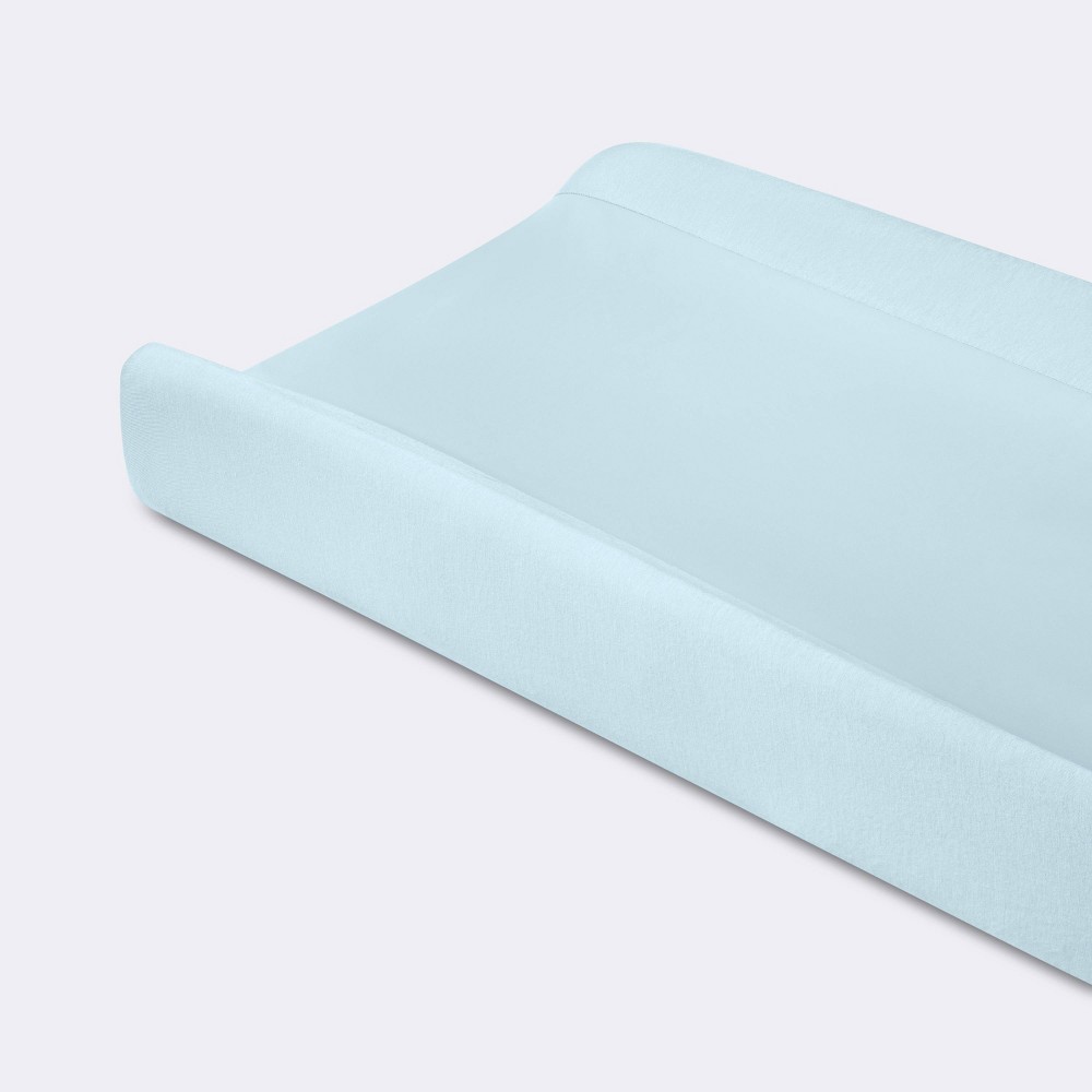 Photos - Changing Table Wipeable Changing Pad Cover - Solid Blue - Cloud Island™