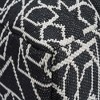 TOV Furniture Chiara Indoor / Outdoor Accent Pouf in Black with White Accents - 4 of 4