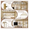 Loft Bed Twin Size, Heavy Duty Metal Loft Bed Frame with Arched Guardrail and Safety Ladder, Space-Saving, No Box Spring Needed - 4 of 4