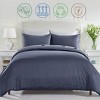 Duvet Cover Set 400 Thread Count 100% Cotton Sateen - Button Closure, Corner Ties by California Design Den - 4 of 4