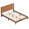 Galano Queen Weiss Clara Bed with Headboard – Amber Walnut - 3 of 4
