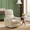 Acekool Recliner Swivel Glider, Faux Leather Upholstered Sofa Chair with Adjustable Footrest & Lumbar Cushion - 3 of 4