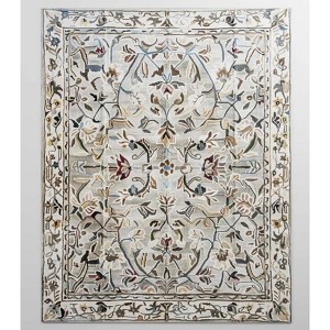 Maxax Non-Slip Machine Washable Green Yellow Cream Farmhouse Area Rug For Living Room, Hallway Runner, Entryway Rug - 1 of 4