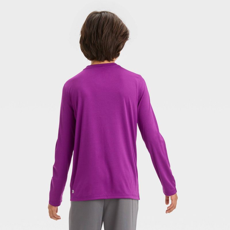 Boys&#39; Long Sleeve Mountain Graphic T-Shirt - All In Motion™ Purple, 4 of 5