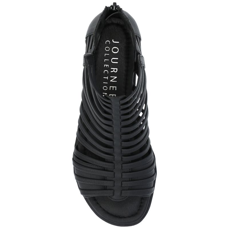 Journee Collection Womens Delilah Tru Comfort Foam Gladiator Sliver Wedge Sandals, 4 of 10