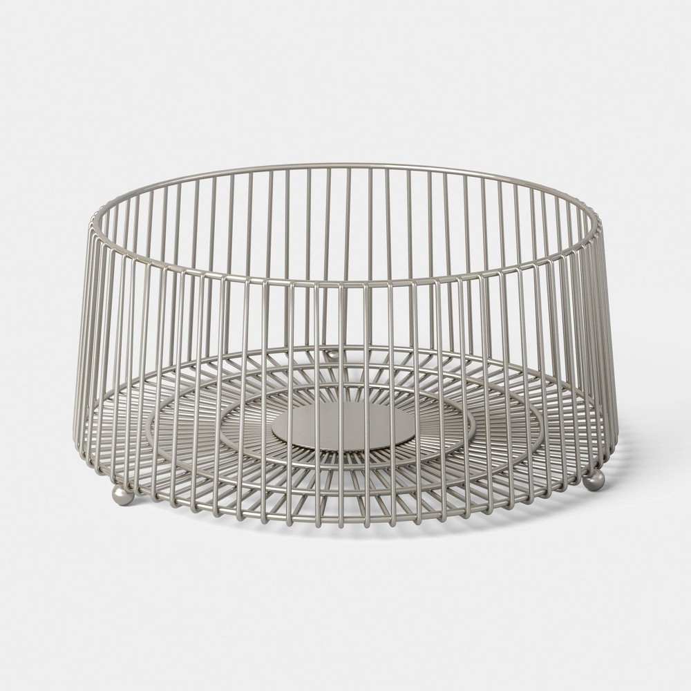 Photos - Serving Pieces Value Wire Silver Fruit Basket Silver - Room Essentials™