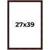 PosterPalooza | Distressed Brown Picture Frame - UV Acrylic, Foam Board Backing, Hanging Hardware - 2 of 4
