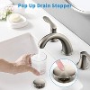 Bathroom Sink Drain with Overflow - Big Cap Pop up Drain Fit for Large Undermount Sink with Standard 1 3/4" Drain Opening,Brushed Nickel - 4 of 4