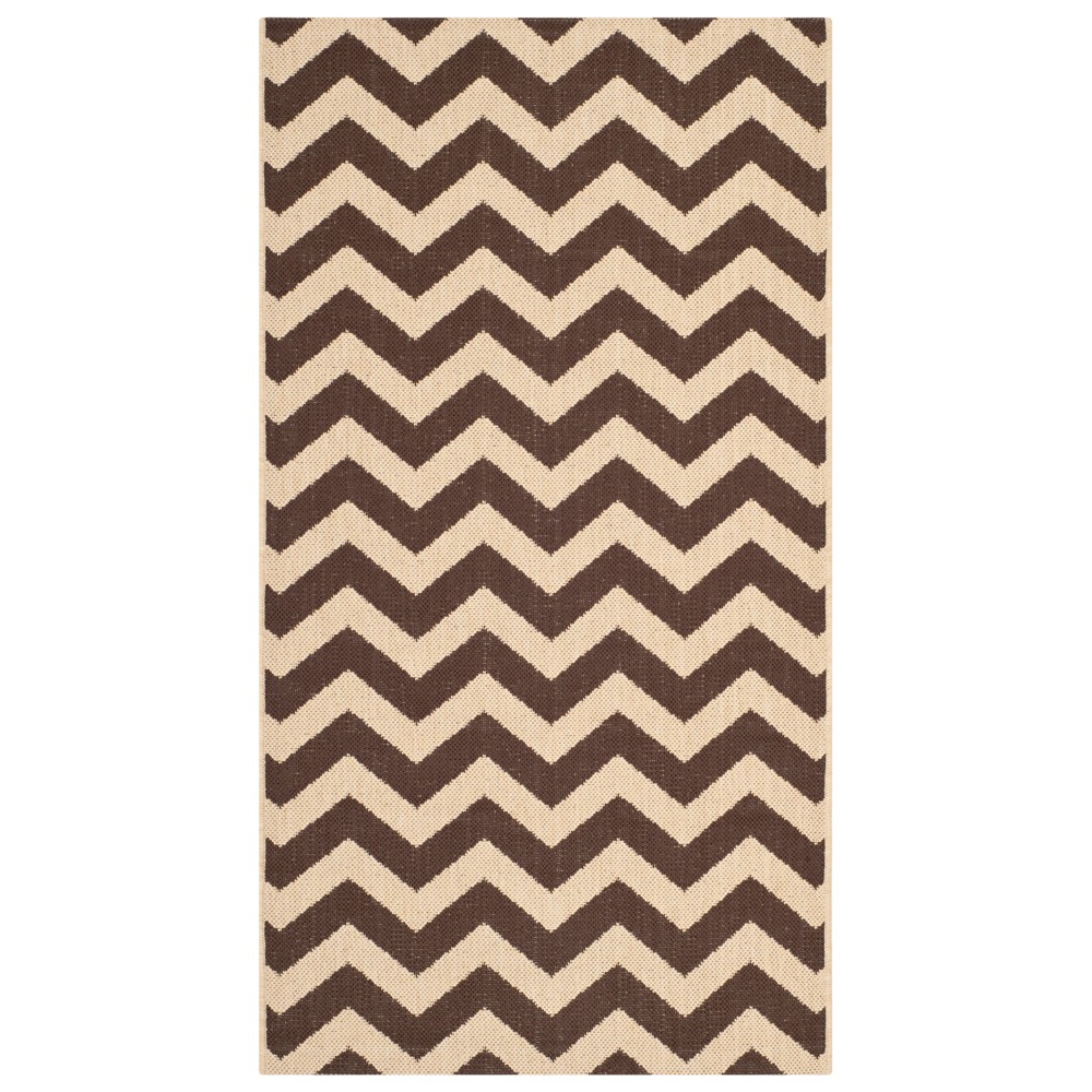  x 5' Rectangle Darcy Outdoor Rug Dark Brown