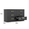 Accent Cabinet Modern with 6 Drawers and Gold Handles for Bedroom 47.24in Wide-3irtyhousy - 4 of 4