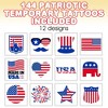 ArtCreativity American USA Patriotic Themed Temporary Tattoos (Pack of 144) - 3 of 4