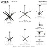 Livex Lighting Monaco 4 - Light Chandelier in  Black Chrome - 3 of 4