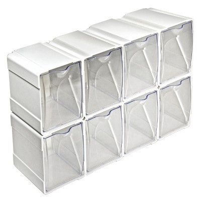 Azar Displays White Stackable Tilt Bin Counter Organizers