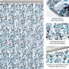 iDESIGN IndigoFloral Shower Curtain: Botanical Pattern, Woven Polyester, Machine Washable - 2 of 4