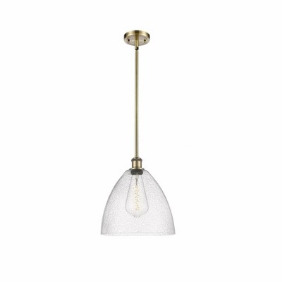 Bristol Glass - 1 Light Mini Pendant In Industrial Style-12.75 Inches Tall and 12 Inches Wide