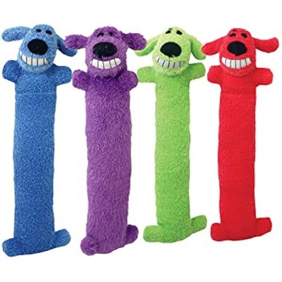 Multipet Loofa Dog 18" Plush Dog Toy, Colors May Vary (1 each)