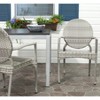 Valdez Indoor Outdoor French Bistro Stacking Arm Chair (Set of 2) - Grey - Safavieh. - image 2 of 4