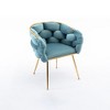 Velvet Accent Chair with Gold Legs Leisure Velvet Single Sofa Chair - 4 of 4