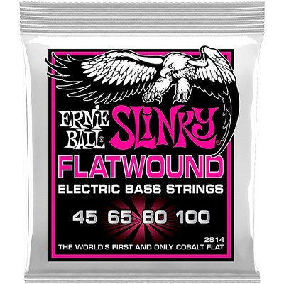 Ernie Ball P02814 Super Slinky Flatwound Bass Strings