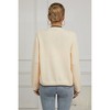 V For City Women's Knit Round Neck Long Sleeve Button Down Cardigan with Contrast Trim and Pockets - 4 of 4